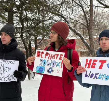 Томичи вышли на улицу против блокировки Roblox