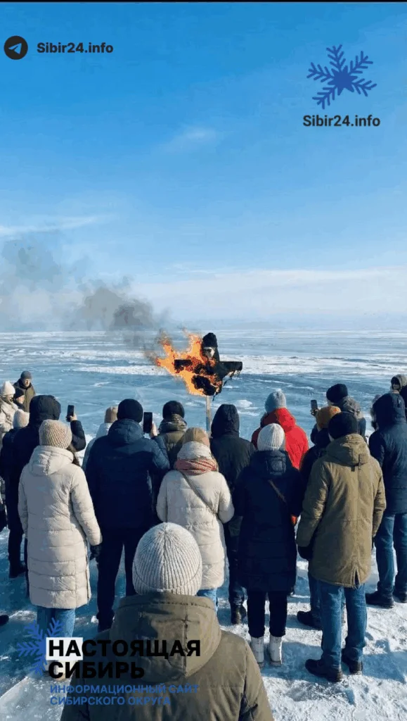 Чучело Шамана сожгли на Байкале