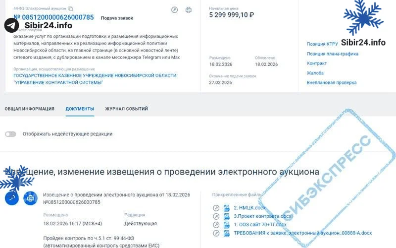 Новосибирская область оплатит из бюджета пиар в телеграм‑каналах